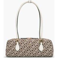 Tommy Hilfiger Grace Jacquard Shoulder Bag Brown Mix