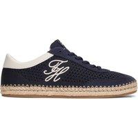 TOMMY HILFIGER TH Heritage Lace Up Embroidery Rope Trainers Dark Navy