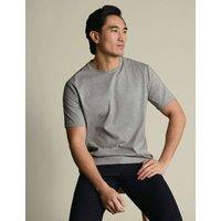 Charles Tyrwhitt Pure Cotton Jersey Crew Neck T-Shirt Light Grey