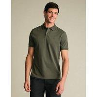 Charles Tyrwhitt Cotton Rich Pique Polo Shirt Olive