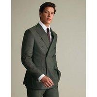 Charles Tyrwhitt Slim Fit Pure Wool Double Breasted Suit Jacket Sage