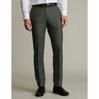 Charles Tyrwhitt Ultimate Slim Fit Pure Wool Trousers Sage