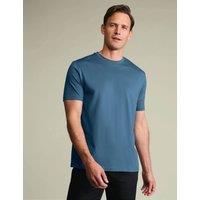Charles Tyrwhitt Pure Cotton Jersey Crew Neck T-Shirt Air Force Blue
