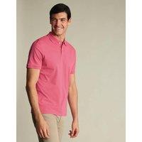 Charles Tyrwhitt Cotton Rich Pique Polo Shirt Bright Pink