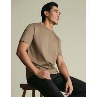 Charles Tyrwhitt Pure Cotton Jersey Crew Neck T-Shirt Tan