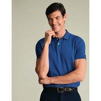 Charles Tyrwhitt Cotton Rich Pique Polo Shirt Cobalt