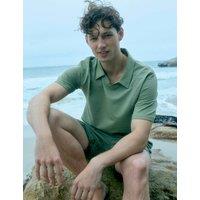 Regatta Delray Cotton Rich Waffle Polo Shirt Light Green