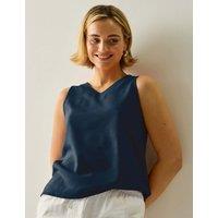 Regatta Palomina V-Neck Vest Top with Linen Navy