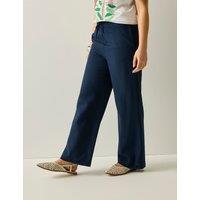 Regatta Talamanca Straight Leg Trousers with Linen Navy