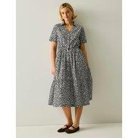 Regatta Navagio Pure Cotton Midi Shirt Dress White/Black
