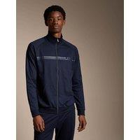 Boss Authentic Pure Cotton Zip Up Sweatshirt Navy