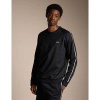 Boss Iconic Pure Cotton Crew Neck Sweatshirt Black