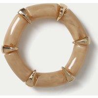 M&S Resin Hexagon Stretch Bracelet Beige Mix
