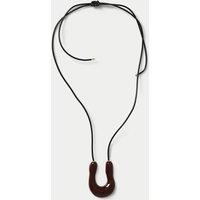 Autograph Chunky Burgundy Pendant Necklace Burgundy