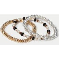 M&S 3 Pack Beaded Stretch Bracelet Multi