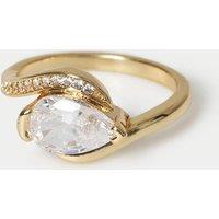 M&S 14ct Gold Plated Pinky Ring Gold