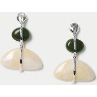 M&S Resin Double Drop Earrings Multi