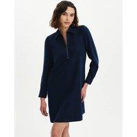 Finery London Collared Zip Up Mini Shirt Dress Indigo