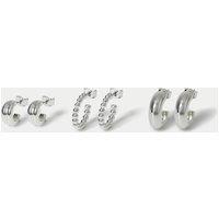 M&S 3 Pack Mixed Hoop Multipack Silver