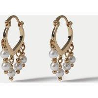Per Una Tassel Drop Hoop Earrings Gold