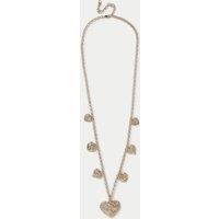 Per Una Hammered Heart Long Necklace Gold