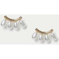 Per Una Pearl Effect Stud Earrings White