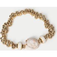 M&S Conch Shell Nugget Stretch Bracelet Gold