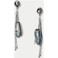 M&S Stone Drop Earrings Blue Mix