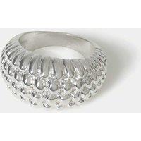 M&S Woven Textured Ring Silver