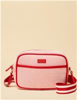 Joules Cotton Rich Cross Body Bag Red