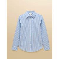 Joules Pure Cotton Poplin Striped Collared Shirt Blue Mix