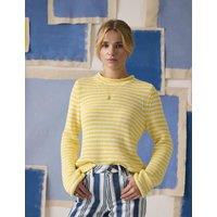 Joules Pure Cotton Striped Crew Neck Jumper Yellow Mix