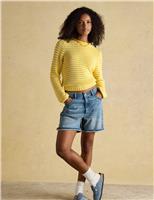 Joules Pure Cotton Striped Crew Neck Jumper Yellow Mix
