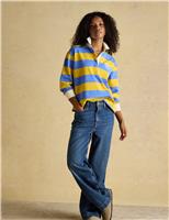 Pure Cotton Striped Embroidered Rugby Shirt