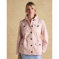 Joules Pure Cotton Lightweight Collared Utility Jacket Pink