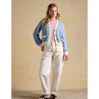 Joules Pure Cotton Jersey Striped Top Pink Mix