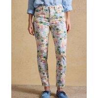 Joules Toile Landscape Print Mid Rise Straight Jeans Multi