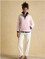 Textured Quarter Zip Fleece Sweatshirt