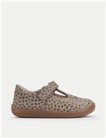 Start-Rite Kids' Leather Riptape Shoes (4 Small - 8 Small) Taupe