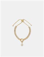 14ct Gold Plated Baguette Charm Bracelet
