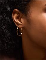 Brass Molten Medium Hoop Earrings