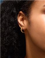 Gold Plated Sparkle Star Hoop Earrings