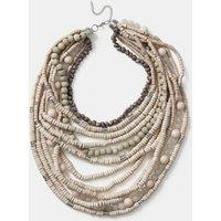 M&S Mega Beaded Multirow Necklace Gold