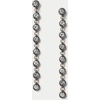 M&S Glass Drop Earrings Black
