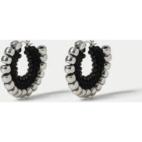 M&S Wrapped Sphere Hoop Earring Silver Mix