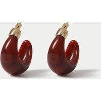 M&S Chunky Resin Hoop Earrings Red
