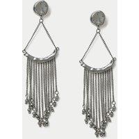 M&S Chain Fringe Drop Earring Silver