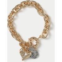 Per Una Mixed Metal Heart Bracelet Gold Mix