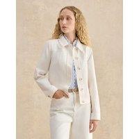 HOBBS Denim Short Jacket White