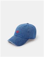 Denim Tapestry Heart Baseball Cap